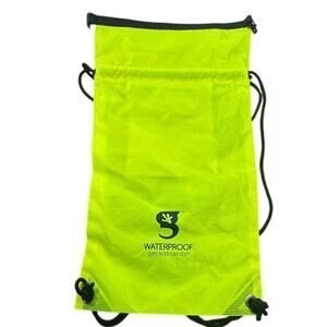 geckobrands Waterproof Drawstring Backpack 10L Neon Green Cinch Dry Bag